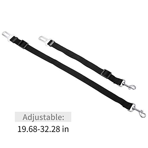 2er Pack Haustier Sicherheitsgurt, Auto Seat Belt für Hunde, Welpenzubehör, Haustier Auto Sicherheitsgurt mit Verstellbarer Länge und Nylongewebe, Verbessertes Hunde Autogeschirr