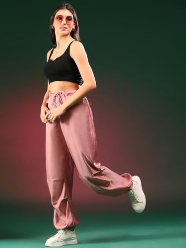 Image of KOTTY Women's High Waist Pleated Wide Leg Trousers