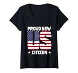 Photo Gallery donna us citizen 2019 orgoglioso nuovo cittadinanza usa bandiera americana regalo maglietta con collo a v Photo Gallery donna us citizen 2019 orgoglioso nuovo cittadinanza usa bandiera americana regalo maglietta con collo a v