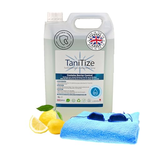 TaniTize Sunbed Sanitiser & Salon Cleaner Spray, Removes Sweat and Odour. Skin Safe & Pet Safe (1 (Pack))
