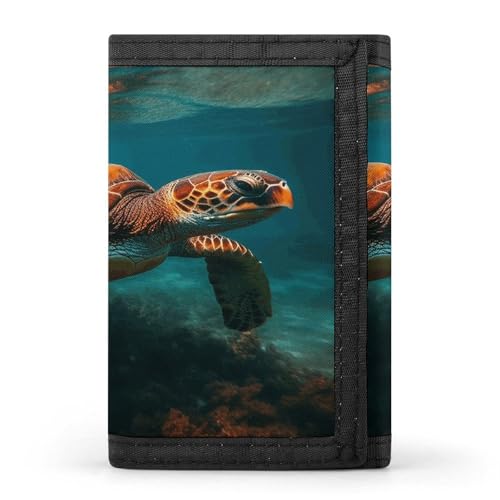 Portefeuille de voyage élégant mixte grand format tortue