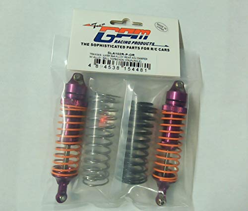 Purple Alloy Rear Adjustable Spring Damper with Alloy Ball TOP & Ball Ends - 1PR Set (1.3MM, 1.5MM,(Compatible with Traxxas Slash 4x4)