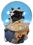 Schüttelkugel - das Wasser ist selbstverständlich klar und nicht wie auf dem Foto blau, die weißen Punkte in der Kugel sind die Refelktionen der Scheinwerfer