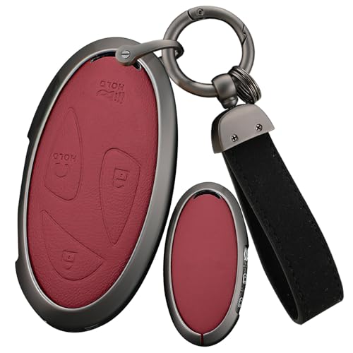 Coque de clé Hyundai Kona EV en cuir et alliage pour boîtier 5 ou 7 boutons