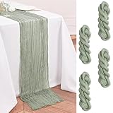 Taille parfaite : chaque chemin de table en étamine vert sauge mesure environ 300 x 90 cm et convient aux tables longues, rondes et rectangulaires. L'étamine verte peut également être utilisée comme écharpe de chaise, décoration de fond ou ruban de serviette. Le chemin de table Cheesecloth Boho peut être combiné de manière flexible et s'adapte à tous les événements. Avec le chemin de table en étamine vert sauge, vous décorez un mariage, une fête prénatale, un anniversaire ou un salon de manière élégante et individuelle