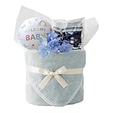 regalo bel おむつケーキ 出産祝い メッセージカード付き ベビーソックス タオル 女の子 男の子 ギフトセット ベビー ギフト プポン (ネイビースニーカー×ブルー, パンパースS)