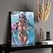 Hjjkbfdr Swimming Pool Sexy Hot Girl Posters Anime Figures Adult Canvas Art Posters Home Bar Kitchen Coffee Man Cave Garage Wall Decor Art Frameless 12x16inch