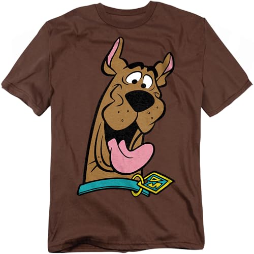 Popfunk Scooby-Doo Face T-Shirt (Large, Coffee)