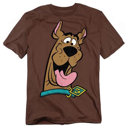 Scooby-Doo Face T Shirt & Stickers (X-Large) Coffee