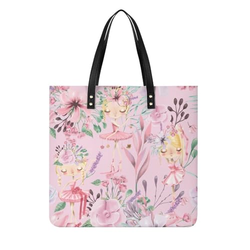 Sac à main shopper femme mignonne de ballet grand sac à bandoulière 39x39cm