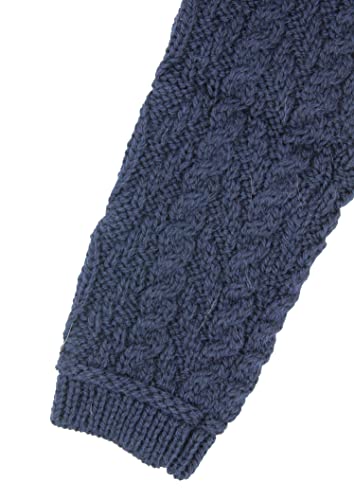 Aran Crafts Women's Cable Knit Soft Collar 3 Button Coat (100% Merino Wool) 5