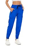 SMENG Hose mit Seitentaschen Damen Bequeme Hose damens Fashion Cargohosen Kleidung Damen Jogginghose mädchen Baggy Chino Hosen elegant Seitentaschen Outdoor Hose Blau S