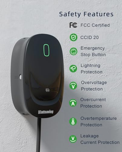 Wattsaving-Level-2-EV-Charger-240-Volt-up-to-40-Amp-Electric-Vehicle-Charging-Station-with-NEMA-14-50-Plug-and-246-Ft-Cable-Black