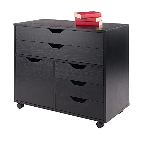 Winsome Wood Halifax Cabinet/Cupboard, 26 H, Black #TOP5