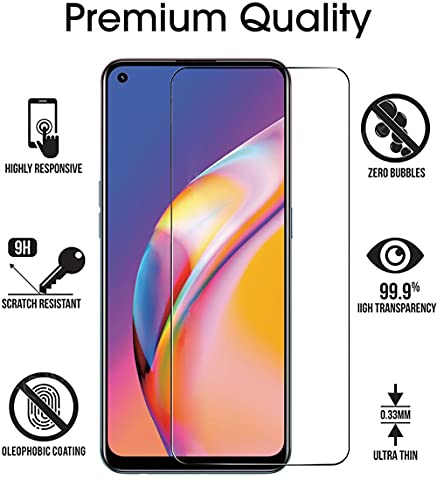 Chengmi Zmone Tempered Glass Screen Protector For Oppo Reno 5 Liteoppo A94 4G F19 Prooppo Reno5 F [3 Pack],9H Hardness High Definition Clear Scratch Bubble Free Anti-Fingerprints, Transparent #TOP1