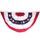 Online Stores Sewn Polyester Pleated Fan, 18 by 36-Inch