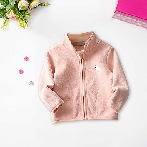 𝗣olar Fleece Jacket for Kids Zip Lightweight Thick Long Sleeve Outwear Soft Windproof Coat with Pocket2