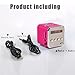 Eboxer Portable Mini Speaker Music Player FM Radio Stereo Speaker Support TF Card and U Disk, Brief Design, Perfect Mini Speaker for Room Bike Car for Phone/Tablet/Computer (Rose Red)