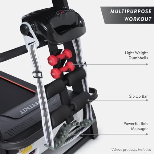 Image of Fitkit by cult.sport FT450M (6HP Peak) Motorised Treadmill (Max Speed: 18km /h, Max Weight: 140Kg) with 1 Year Warranty