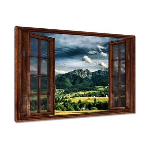 Décoration murale montagnes Tatra en toile imprimée pour un salon apaisant
