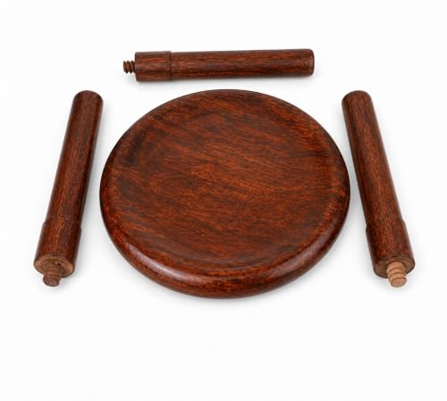 Image of Decor Corner Table Coffee Table Side Table, Round Solid Wood End Table Coffee Table Flower Stand Sofa Side for Living Room Balcony (Natural N)
