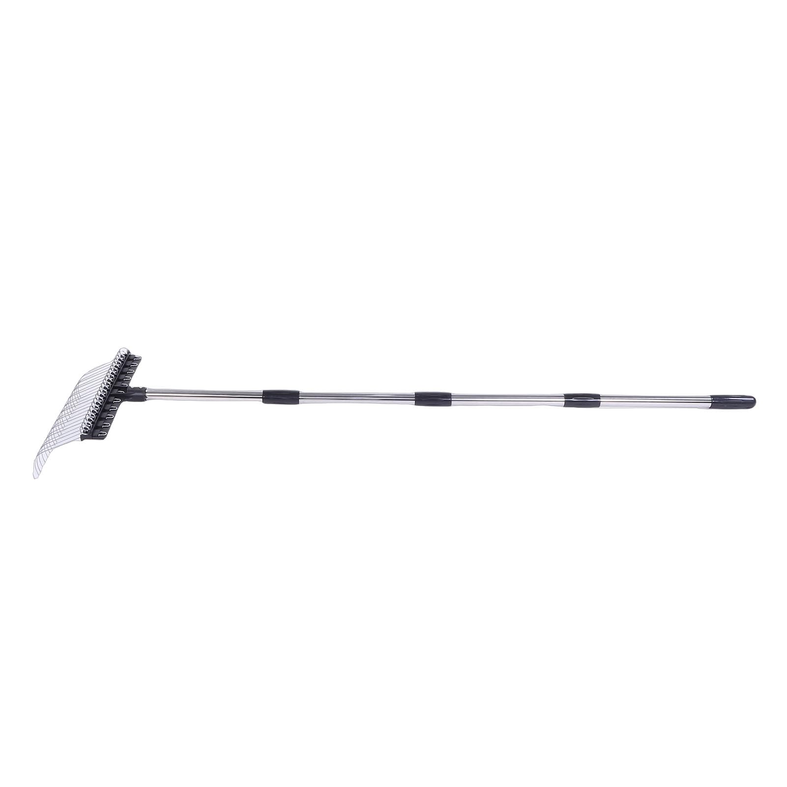 Tnfeeon Rastrillos 16.3 Pulgadas de Ancho Ergonómico Paisaje Patio Césped Paja Agujas de Pino Mantillo Colección de Desechos Aflojamiento Cuidado del Suelo Desmalezado Lago Jardín Rastrillo de Hojas