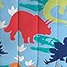 Dream Factory Dinosaur Prints Boys Comforter Set with Sheets, Kids Bedding Bed in a Bag, Multi-Colored, Twin, Blue Red