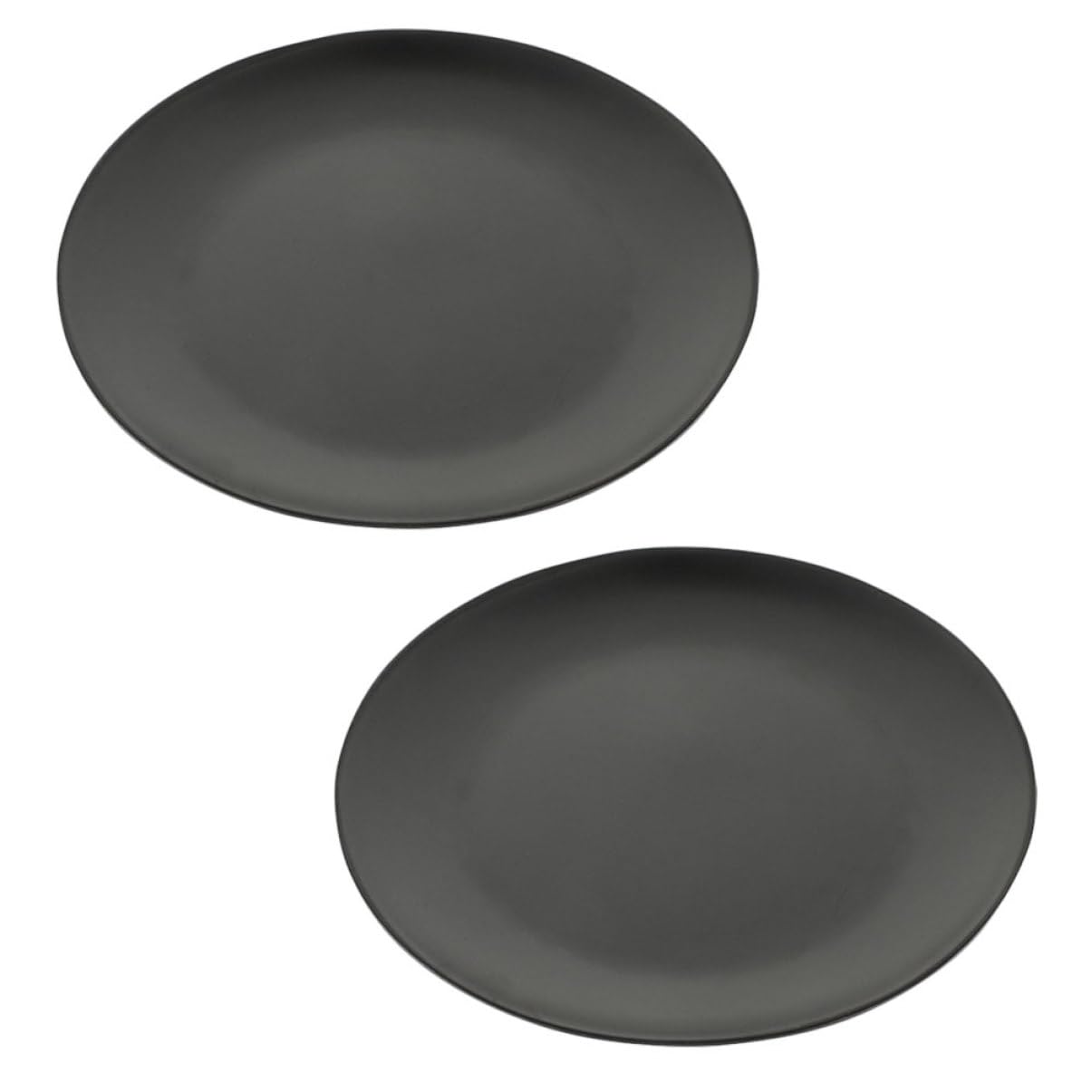 OUNONA 2PCS Round Serving Plates for Pizza Bbq and Appetizers Dinnerware for Parties and Outdoor Events Easy to Clean and Versatile Tableware