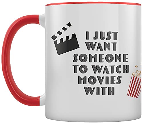 I Just Want Someone to Watch Movies Mug Red & White