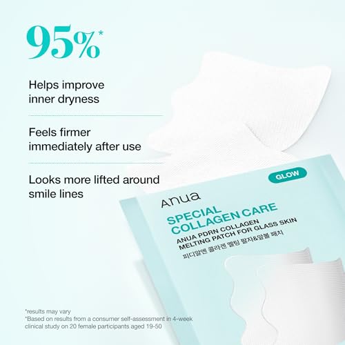Image of ANUA Salmon DNA PDRN Collagen Melting Patch for Glass skin, Smile Line Patches, Wrinkle Patches, Melting Thin Collagen Patch, Firming for Fine Lines, Glow, Korean Skincare, 2 Pairs x 4EA, Patch Only