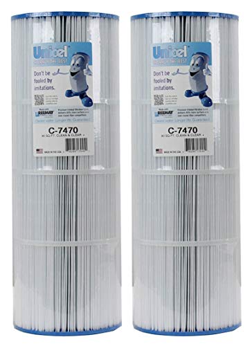 Unicel C-7470 80 Sq Ft Media Replacement Pool Filter Cartridge with 170 Pleats, Compatible with Pentair Pool Products, Pac Fab, & Waterway (2 Pack)