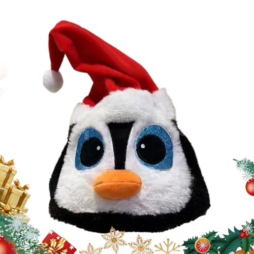 Sombrero de Papá Noel, accesorios divertidos para fiestas, sombrero de felpa con luz, sonido, para fiesta de máscaras, celebración de invierno, Año Nuevo