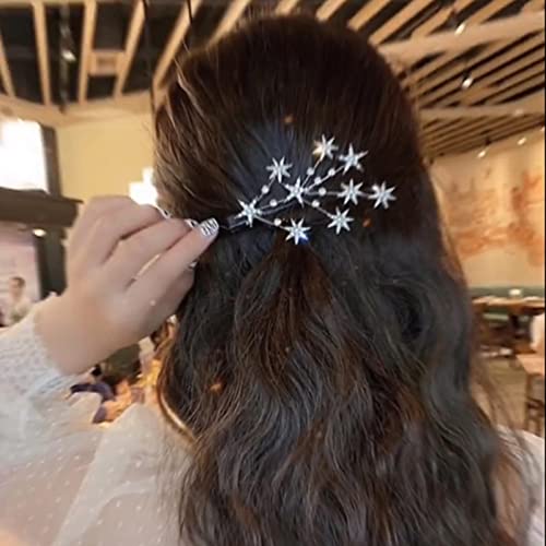 Pasador de pelo de estrella anticaída para sujetar flequillos largos 2