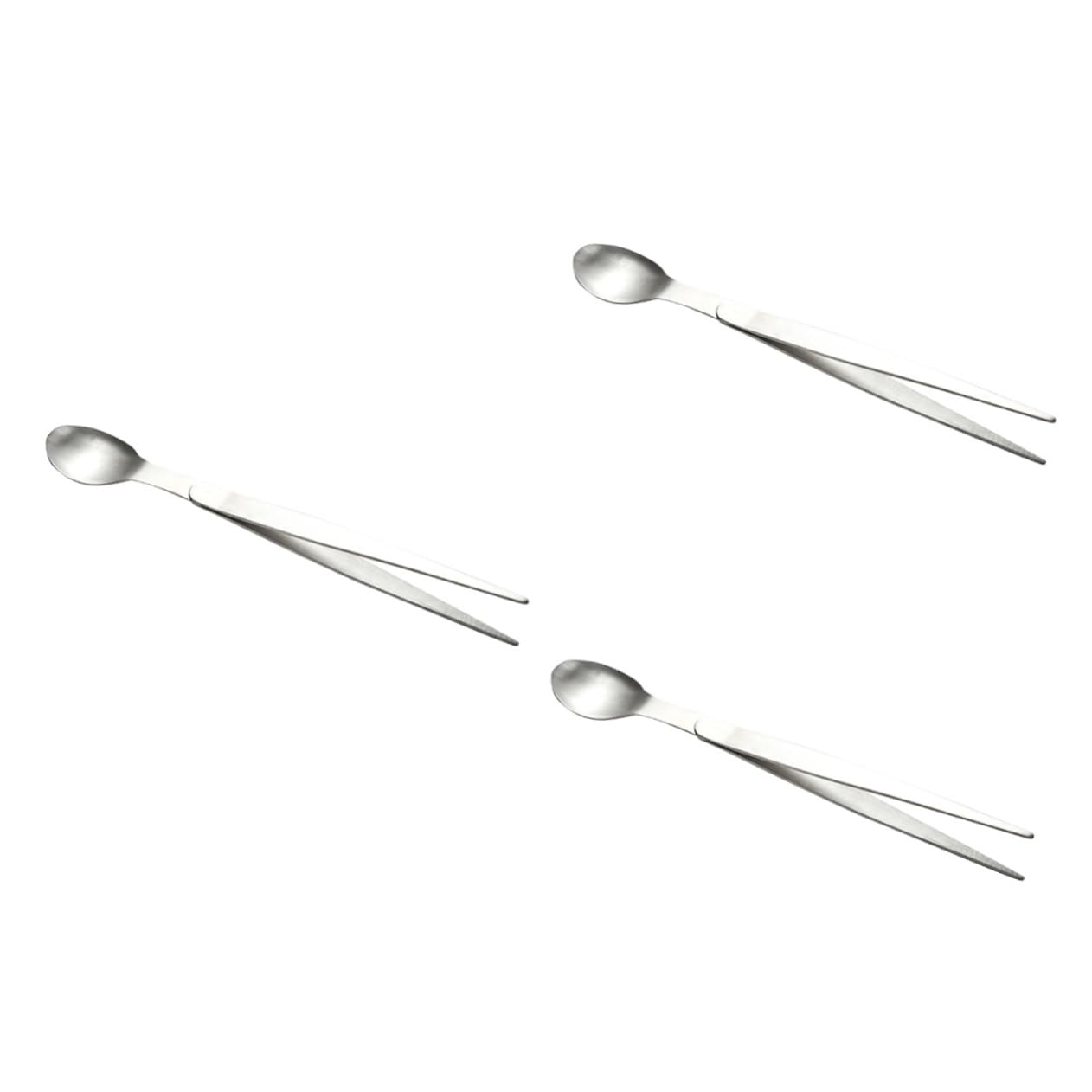 PRETYZOOM 3 Piezas De Acero Inoxidable Cuchara De Prueba De Sabor Cuchara De Ensalada Pinzas Cucharón De Sopa s De Ramen Japonés De Cena Cocina Palillos Reutilizables