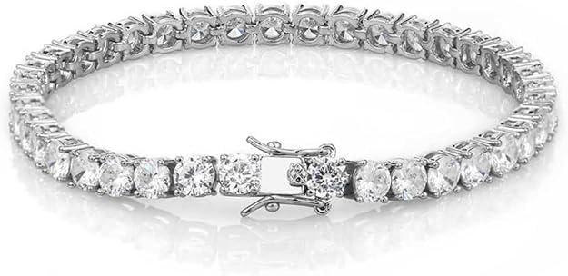 Bracelet tennis moissanite éclat diamant D VVS1 en argent 925