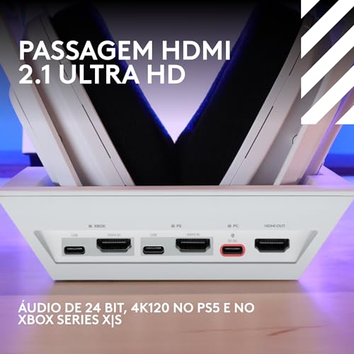 Headset Gamer Sem Fio Logitech G Astro A50 X LIGHTSPEED + Base Station, Com Conexão Bluetooth e HDMI