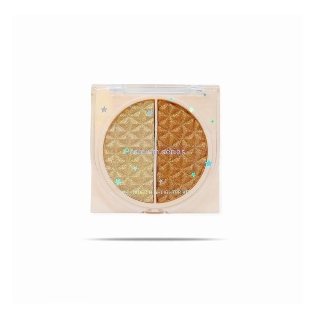 Face Contour Glitter Highlighter Powder Palette, 2 in 1 Matte Bronzer, Shimmer Illuminator for a Glowing Look, Blendable Makeup Palette, Gift for Women-image-15