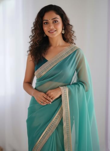 Sari tradicional indio KULIA® con blusa cómoda para invitadas 5
