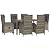 YITHOPI 7 Piece Patio Dining Set with Cushions Gray Poly Rattan Versatile Lounge Furniture Outdoor Lounge Set Patio Furniture Sets Balcony Furniture Sets for patios, Gardens, Decks