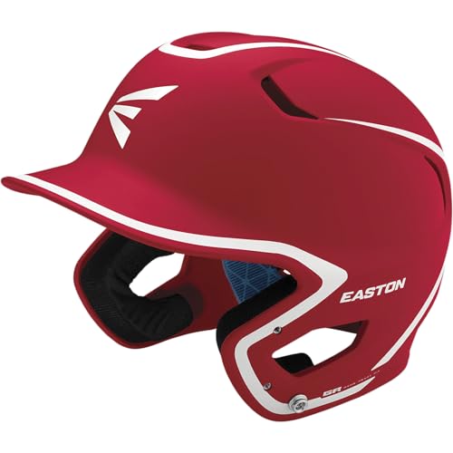 Easton | Z5 2.0 Batting Helmet | Baseball | Senior (7 1/8" - 7 1/2") | Matte Two-Tone Red/White - image 1