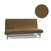 BIANCALUNA - Copristruttura elastico Genius senza braccioli Anti Macchia - 3 posti Copridivano da 170 a 220 cm Made in Italy - Biscotto