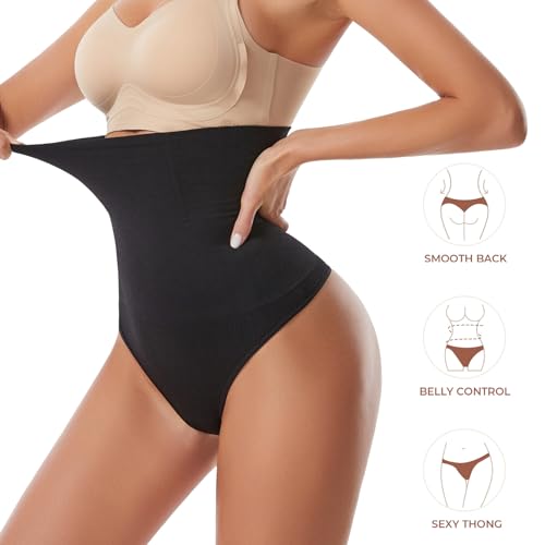 Image of Dulchany Thong Shapewear Tummy Control Underwear Body Shaper for Women