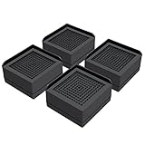 Flechazo Pack of 4 Furniture Bed Risers, 2 Inch Furniture Risers Heavy Duty Adjustable Bed Risers fo