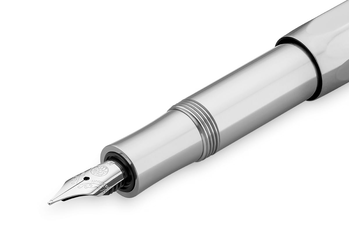 Kaweco TITAN SPORT Füllhalter I Premium Titanium Füllfederhalter für Tintenpatronen mit hochwertiger Stahlfeder I Luxus Füller aus Hightech-Metall 12,7 cm I Federbreite: F (Fein)