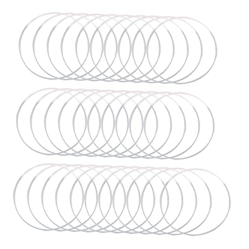 TOOYFUL Joint de Verre de Montre, Joint torique en Caoutchouc, Hauteur 0,9 mm d'épaisseur 0,45 mm, Joint Blanc, Joints de rondelle en Caoutchouc pour Bracelet, 31 pièces 25-40mm