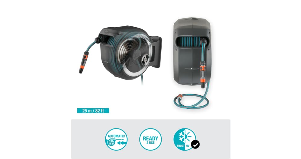 Gardena 18622-33 Wand-Schlauchbox RollUp M/L 25m Weiß