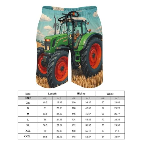 Mens Shorts Fantasy Farm Tractor Men Swim Trunks Quick-Dry Beach Shorts with Drawstring Pocket Bathing Suit2