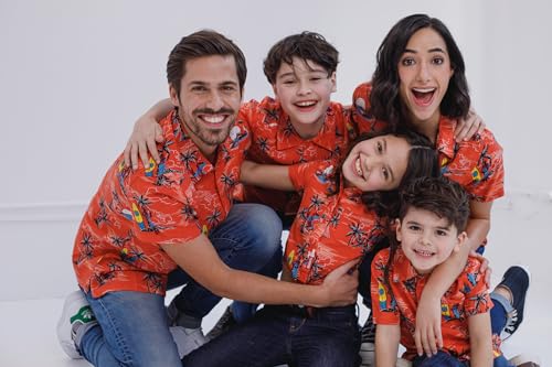 Image of Marvel Spider-Man Matching Family Button Front Hawaiian Shirt