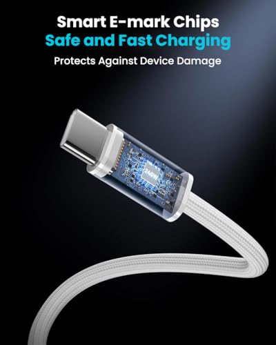 Image of Verilux PD 240W Type C Cable Fast Charging, 6.6Ft /2M Nylon Braided C Type Charger Cable with 480Mbps Data Transfer, Compatible with iPhone 17 /16 /15, Galaxy S26 /S25 /S24, MacBook, iPad