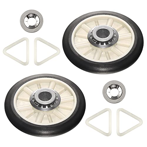 AMI PARTS 349241T Rear Drum Support Roller Kit Compatible with Whirlpool Kenmore Dryers-Replaces 26000349241, 337089, 3389901, 349241T, 99989679, AP3098345